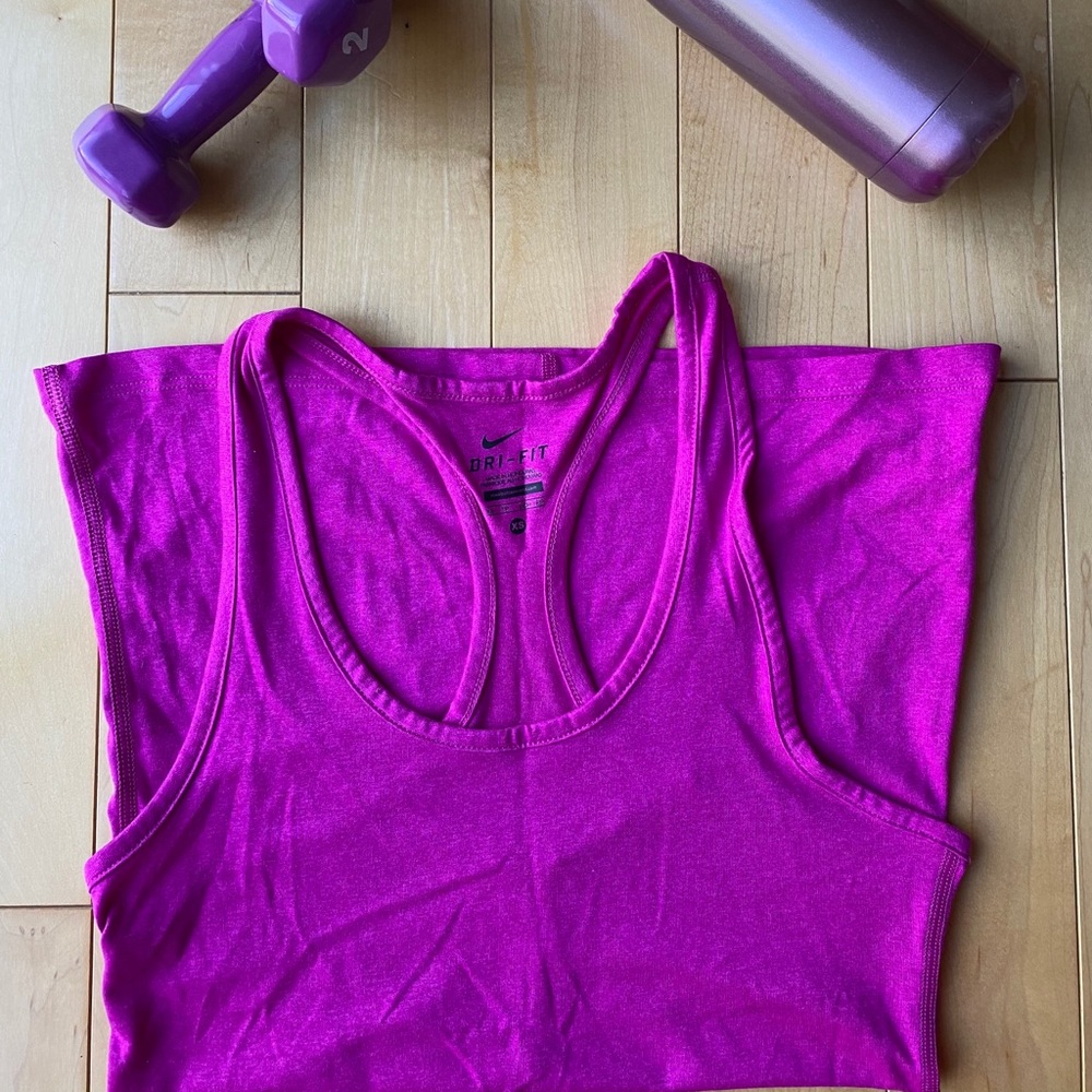 Nike Magenta Racerback Tank - Picture 3 of 6